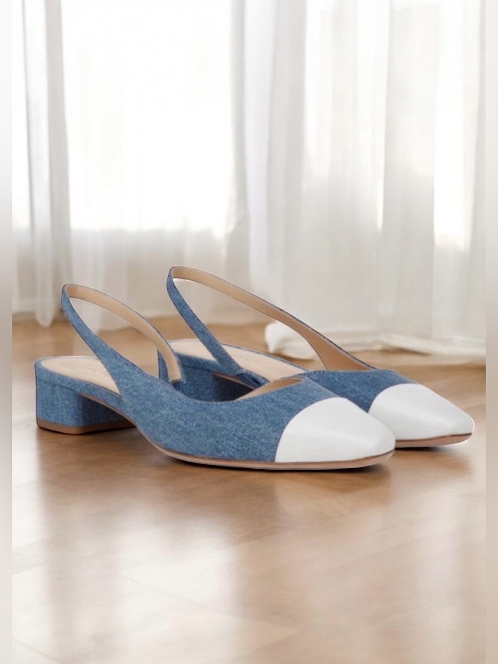 🆕 Veronica Beard Cecile Denim Slingback Pumps